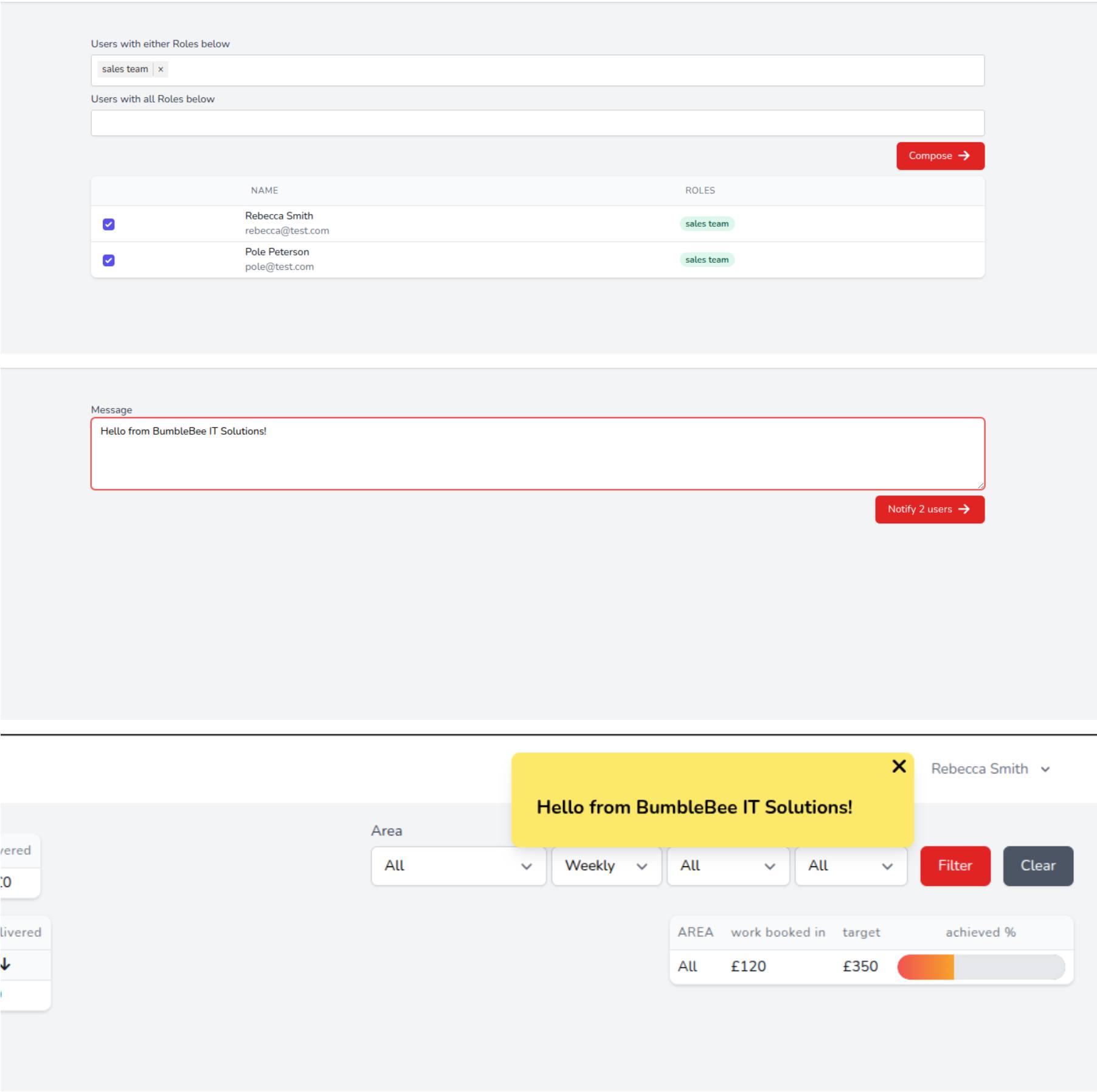 real-time notifications