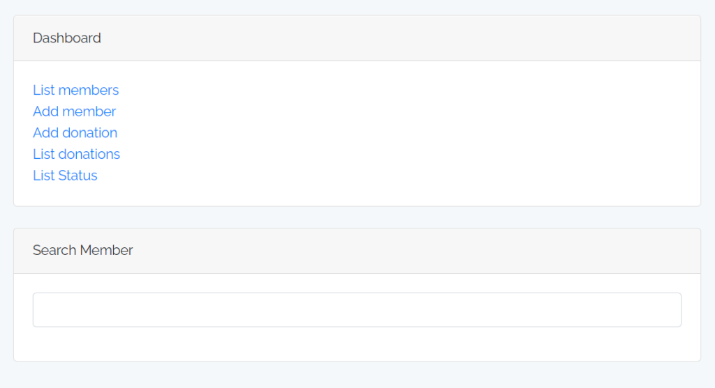 Donation Tracking - Dashboard